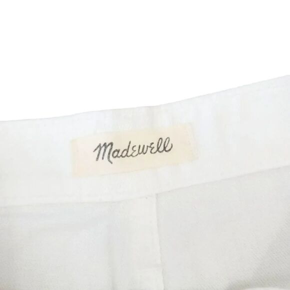 NEW Madewell Rigid Denim A-Line Mini Skirt in Tile White Button Front Edition 26 - Picture 6 of 11